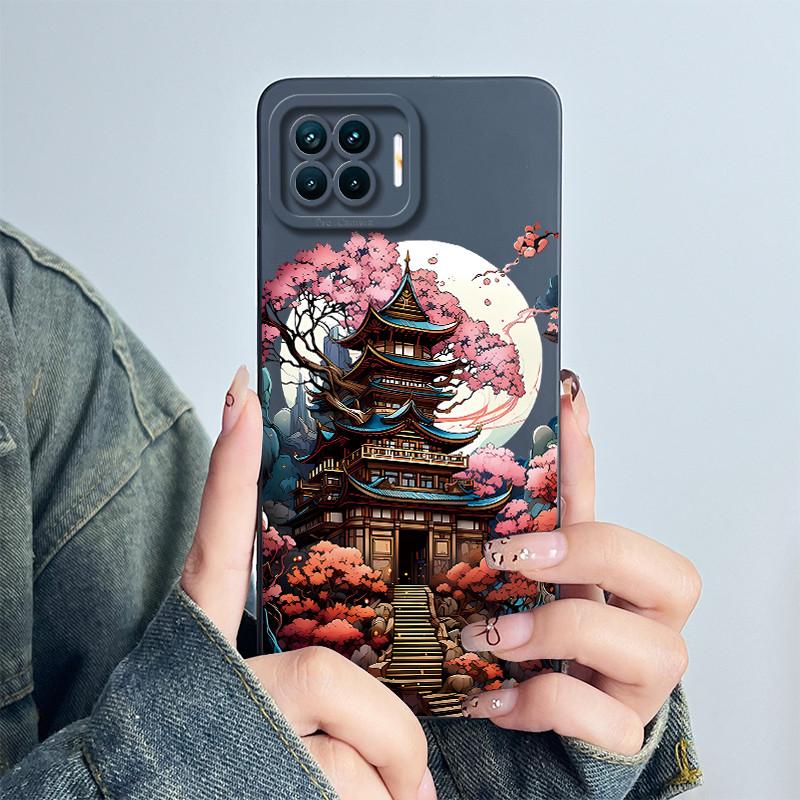 For OPPO Reno4 Lite Reno4 F Phone Case Reno 4 Lite 4F Cover Soft Silicone Cartoon Funda Lovely Panda Flower Printed Coque Casing