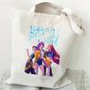 KPOP Demon Hunter Group Printed Canvas Bag Spot Women's Daily Handbag Shopping Bag KTY