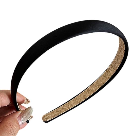 

Hair Hoop Pure Color Suede Lining Built-in Anti-Slip Design Headband Commuting Matte Texture Headband Hair Accessory чёрный