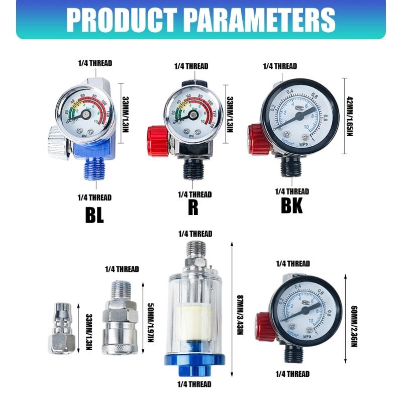 Automotive Painting Accessory Plastic Filter Air Oil Water Separator With Regulator Fit Multiple Sprayer Model