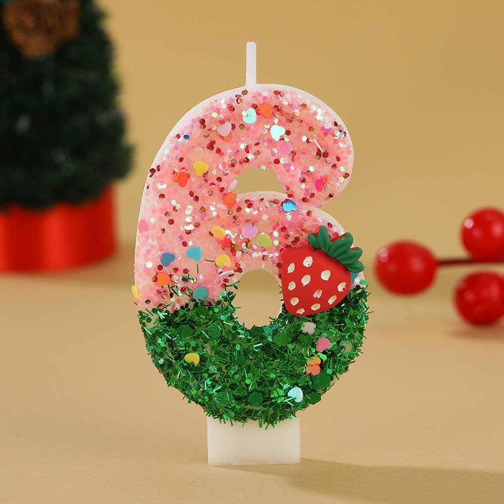 Strawberry-Shaped Birthday Cake Candles: Cute & Creative Number Decorations for Parties