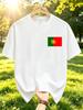 Portugal Flag Print Tshirt Unisexs Cotton Crewneck T Shirts Summer Oversized Sportswears Y2k Casual Running Short Sleeve