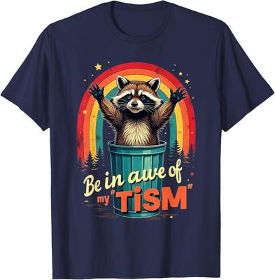 Sei beeindruckt von meinem Tism Regenbogen Autismus Waschbär Unisex T-Shirt