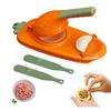 2-in-1 Manual Press for Dumplings and Ravioli, Green/Orange, Make Dumplings and Pasta