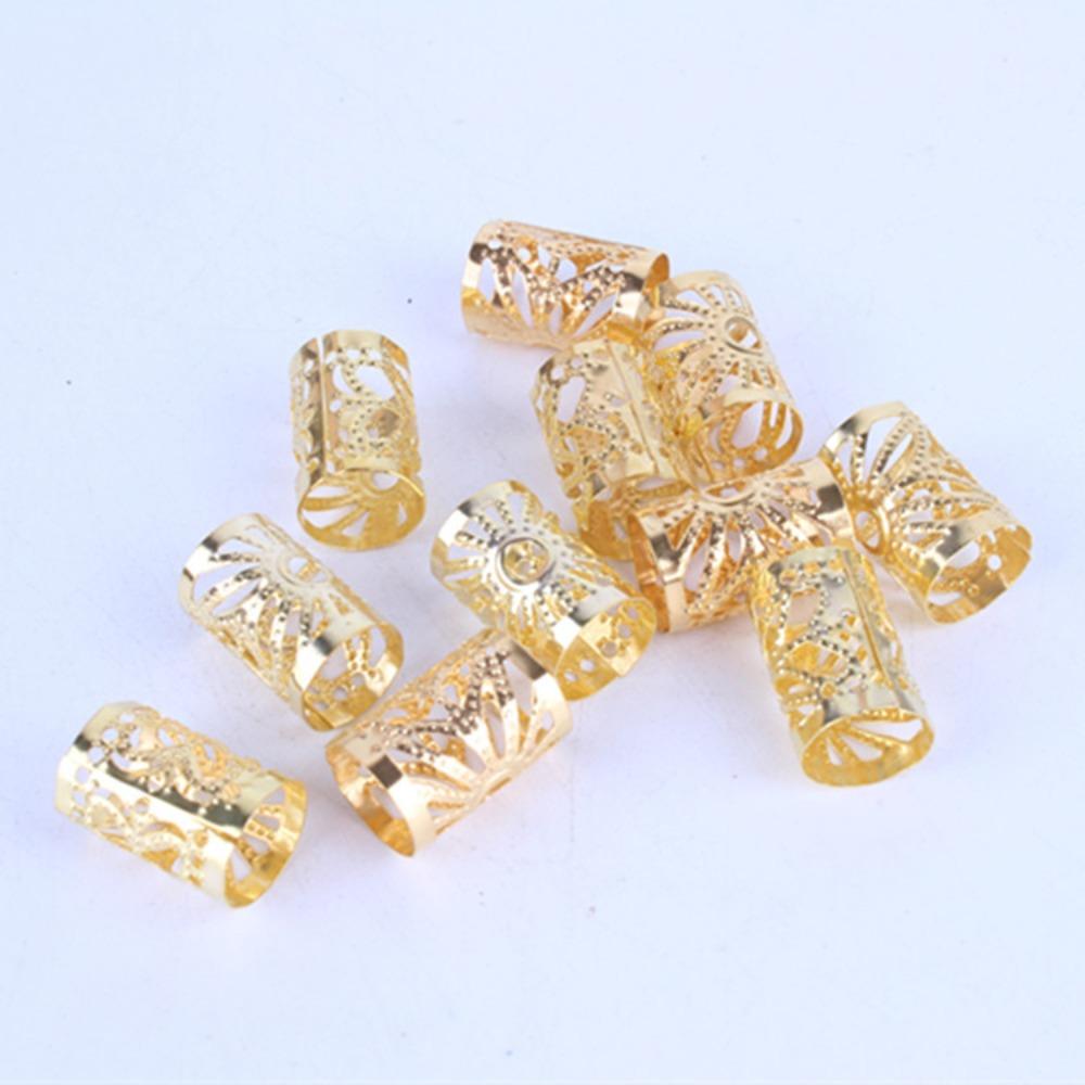 5pcs Hair Braiding Dreadlocks Beads Dread Locks Hair Braid Tubes Hollow Out Hair Ring  for Braids