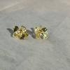 Irregularity Metal Flower Ear Stud for Women Fashion Party Jewelry Gift Accessories