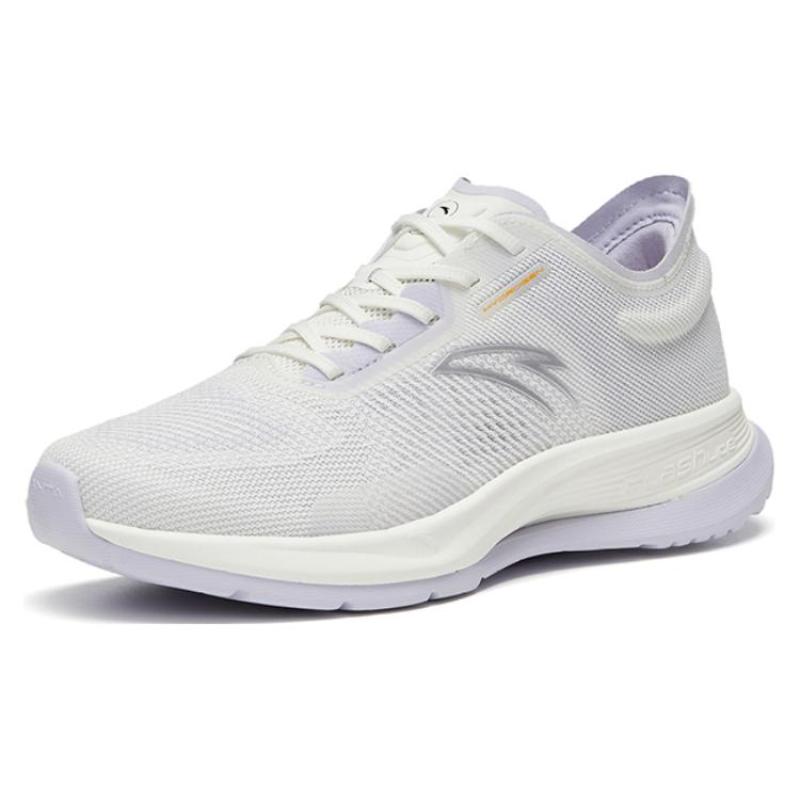 Anta Hydrogen Run V Anti-Rutsch Abriebfest Niedrig geschnitten Laufschuhe Damen Weiß Lila Sneaker 122325540-1