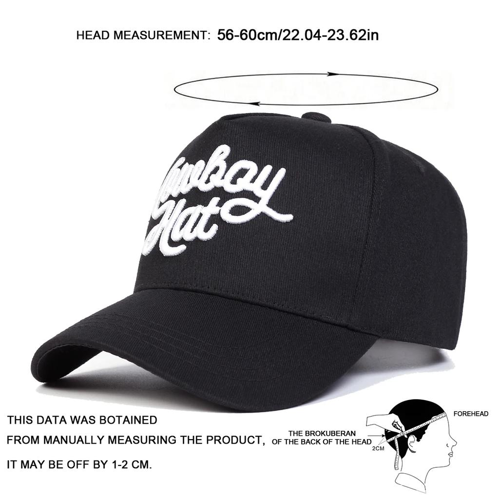 Unisex Cowboy Hat Letter Embroidery Baseball Caps Spring Autumn Outdoor Adjustable Casual Hats Hip Hop Sunscreen Hat Sports Cap