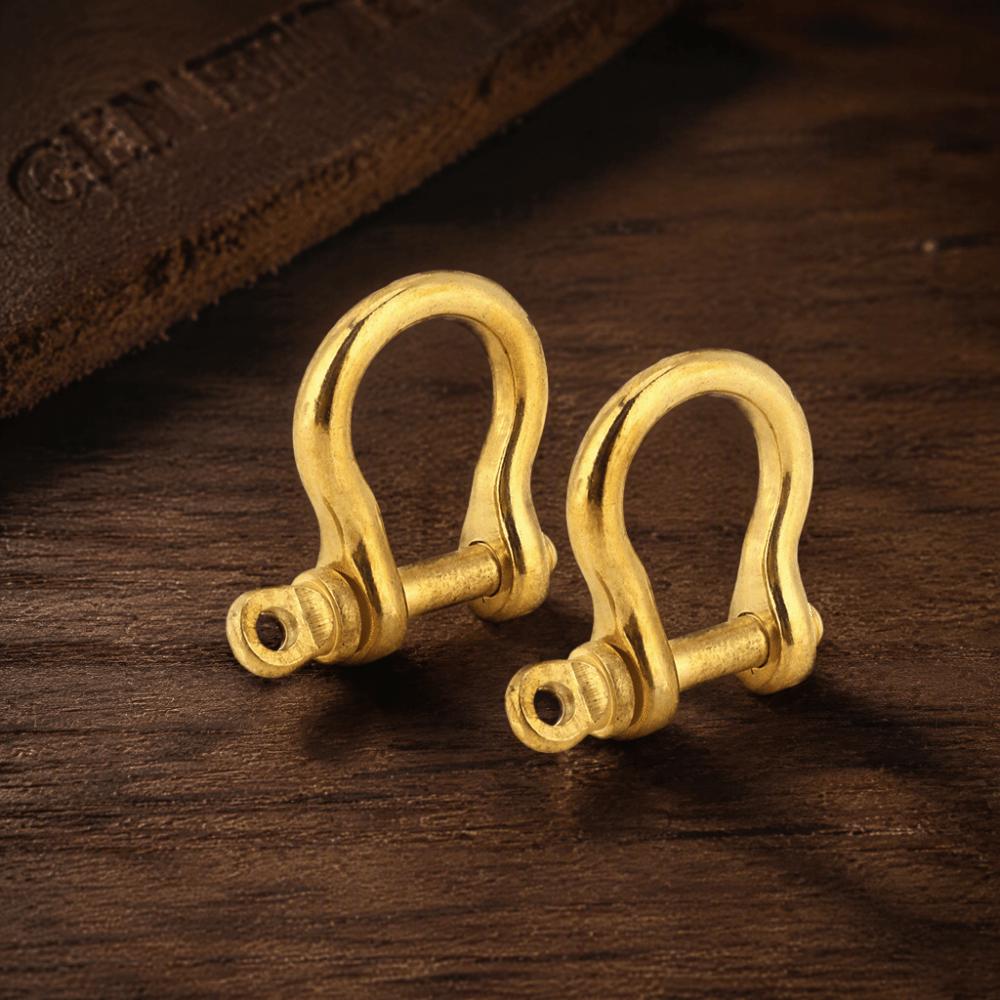 2pcs 10mm Diameter Anchor Shackle Removable Joint U-Type Hook Small Brass Key Ring  Bracelet Making