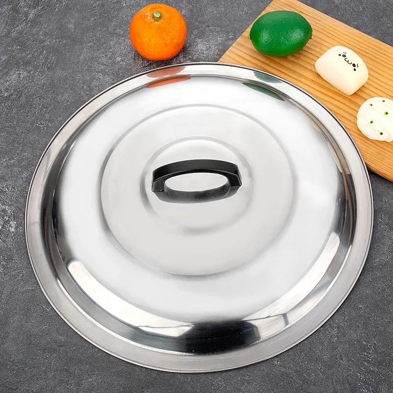 Flacher Deckel Wokdeckel Deckel Kochgeschirr Rund Edelstahl Glasdeckel Für Pfanne Kochtopf Wok Mit Griff Küche Lebensmitteldeckel