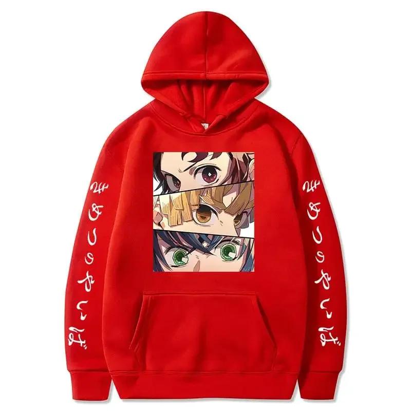Anime Hoodies Men Autumn Winter Long Sleeve Harajuku Unisex Pullover Fashion Casual Hooded Sweatshirts Tops