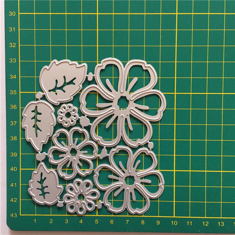Цветочные металлические штампы для скрапбукинга, альбом, бумажные карты, декоративные ремесла, тиснение, высечки