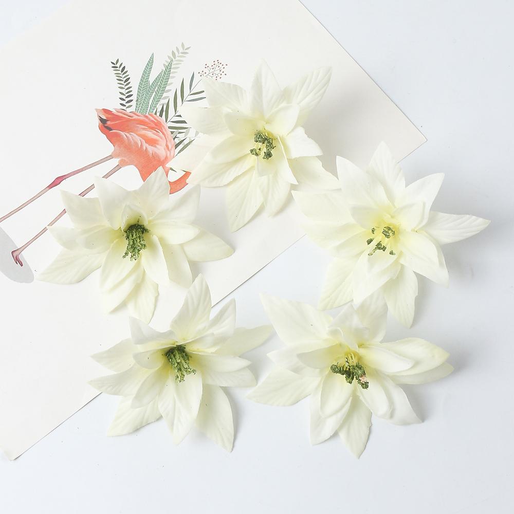 10/20/30cs 8cm Artificial Flowers Silk Fake Flowers Heads for Home Room Decor Wedding Decoration DIY Garland Gifts Accessories