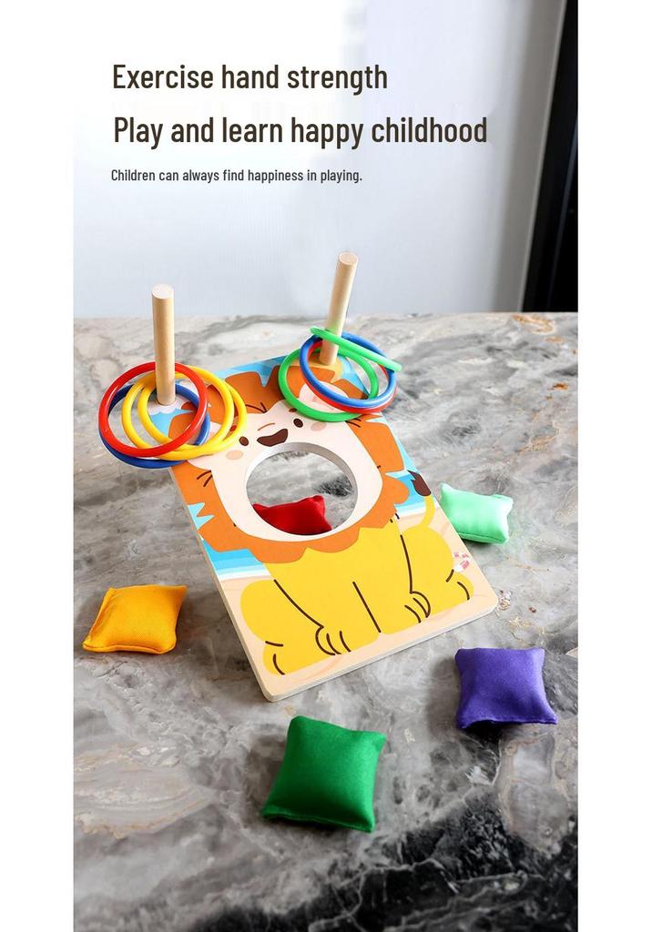 Kids' Beanbag and Ring Toss 2-in-1 Educational Game