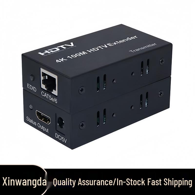 

4K HDMI Extender: Transmit HD Audio/Video to 100M via RJ45 Cable EU Power