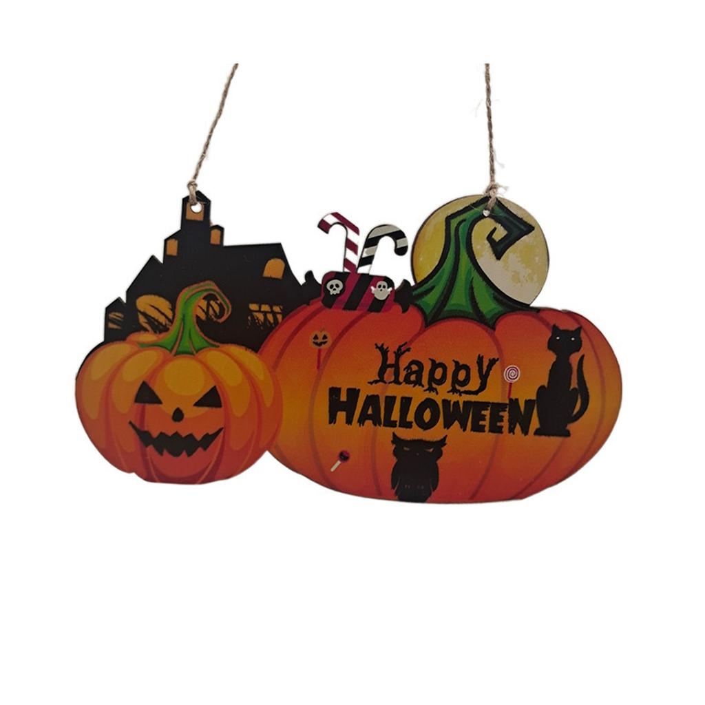 Halloween Wooden Pendant Party Scene Decoration