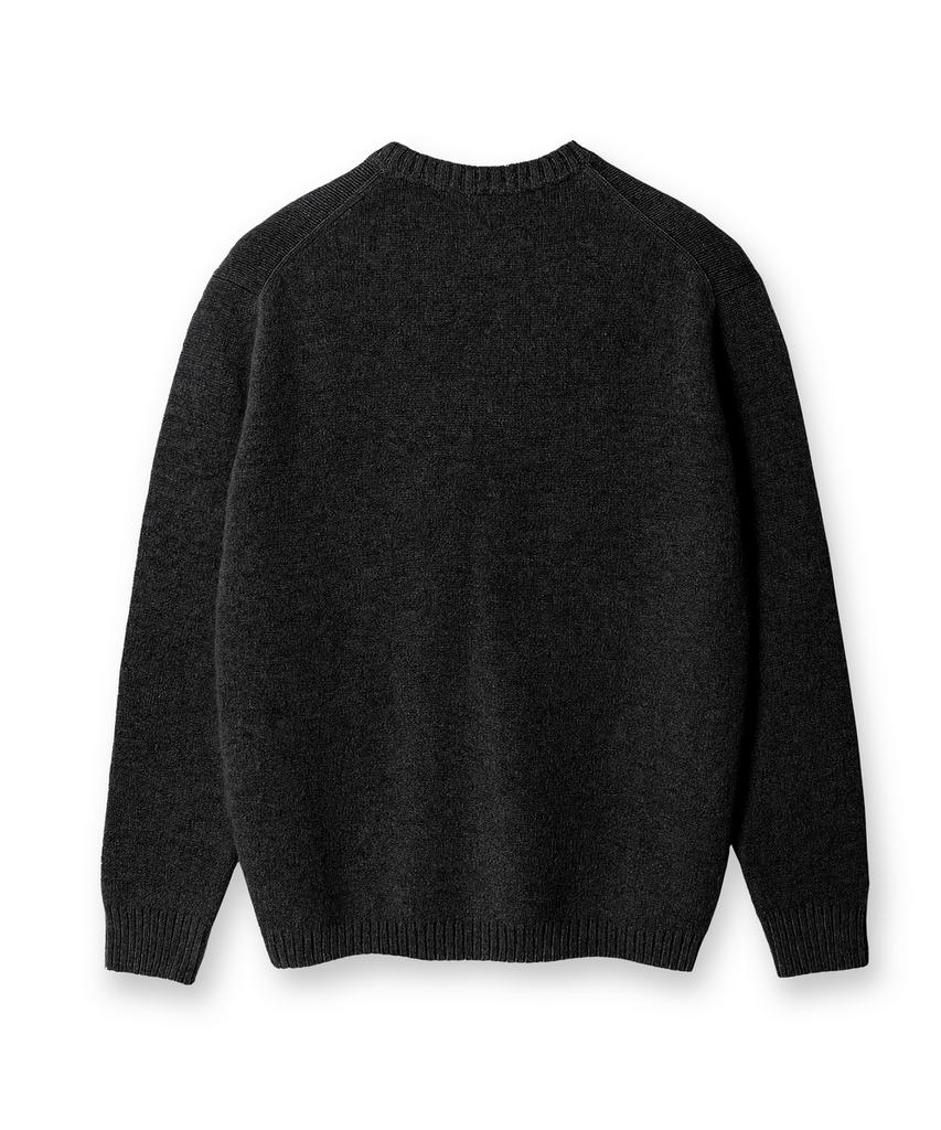 Edeunbeoleokeulleob Shetland Wool Anchor Knit (Charcoal)