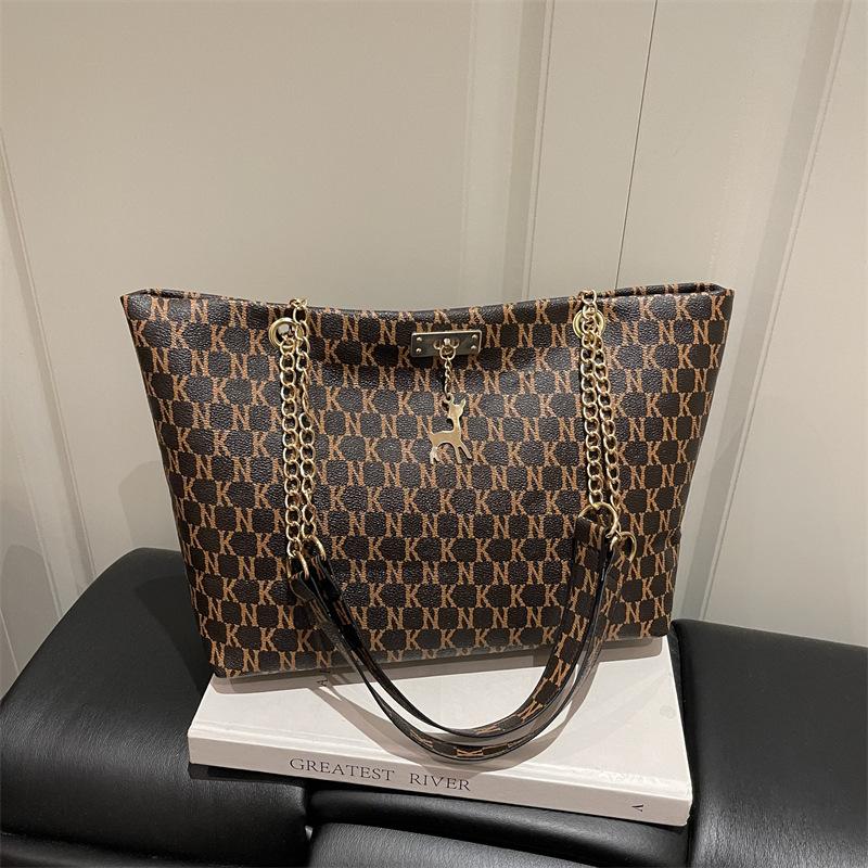 Borsa a Tote - Borsa a Spalla alla Moda per Pendolari - Borsa a Mano Retrò
