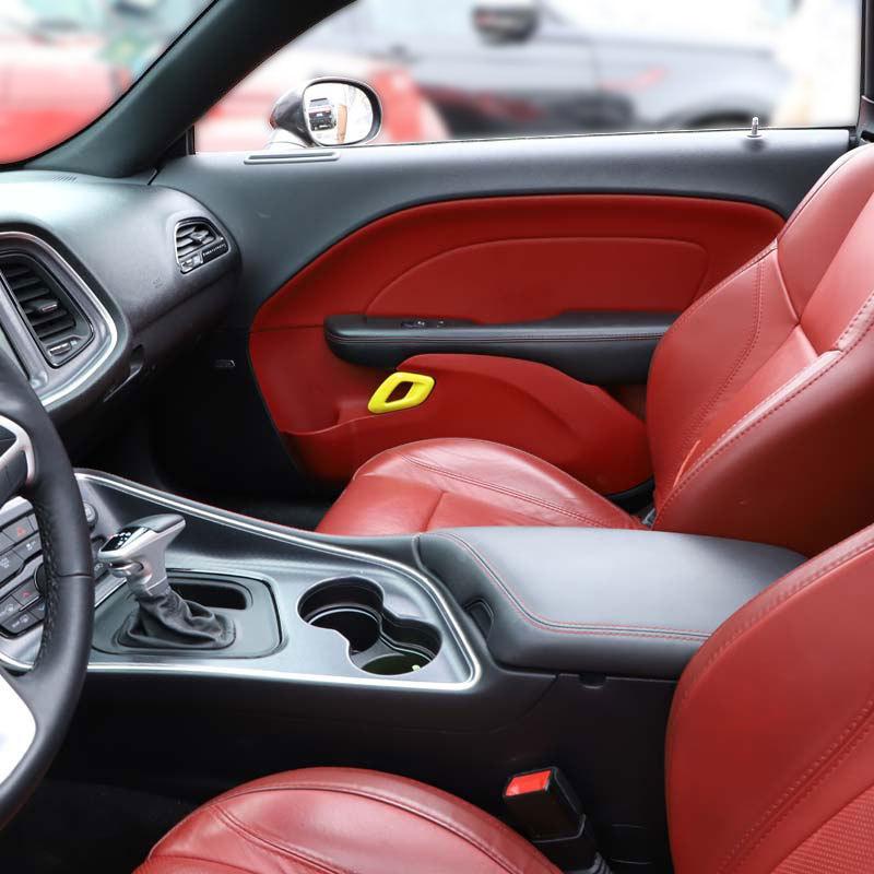 Pegatinas de cubierta decorativa para manija de puerta interior, aptas para Dodge Challenger 2015 Up, accesorios de coche ABS