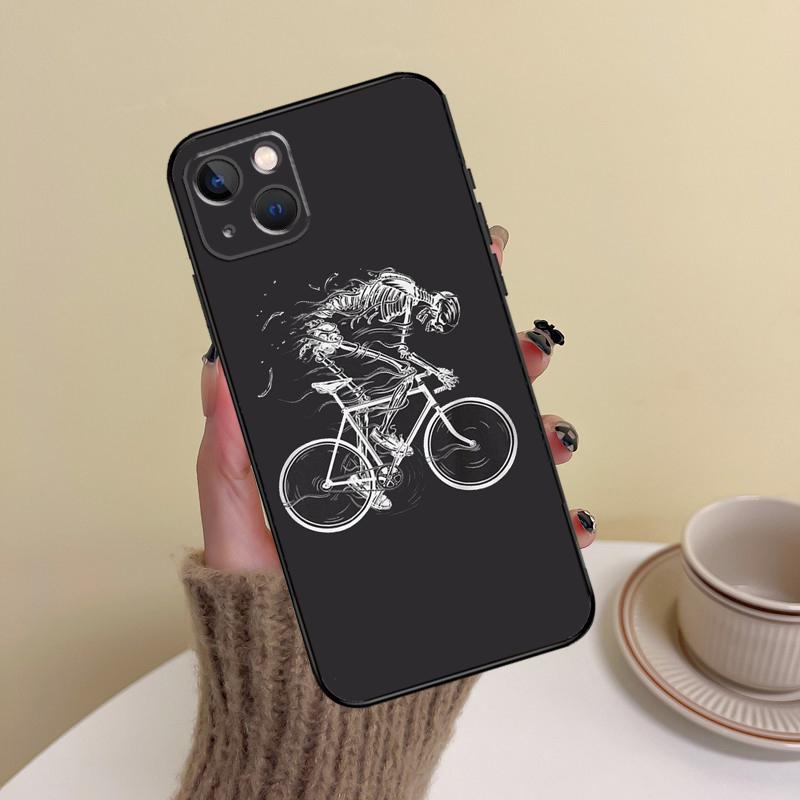 Mountain Bike Cycling Phone Case For iPhone 16 Pro Max 14 13 12 11 15 17 Pro Max mini Plus 16e 17 Air Cover Funda