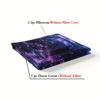 Soft and Comfortable Purple Star Galaxy Print Duvet Cover Set Washable Microfiber Bedding for Bedroom and Guest Room