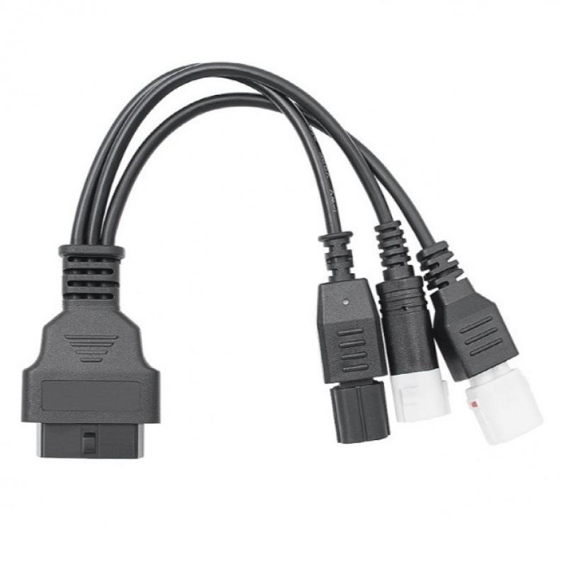 3 In 1 For Yamaha 3Pin 4Pin Honda 6Pin Obd2 16Pin Motorcycle Diagnostic Connector Cable Adapter Extension Cable