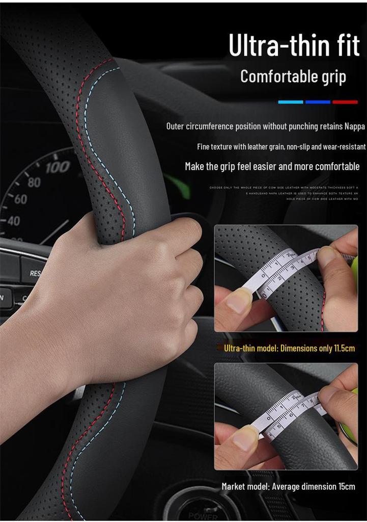Echte Lederlenkradabdeckung für GAC Trumpchi GS8, GS4, M8, M6, GS5, GS3, GA4, AION Y, Mei 580V
