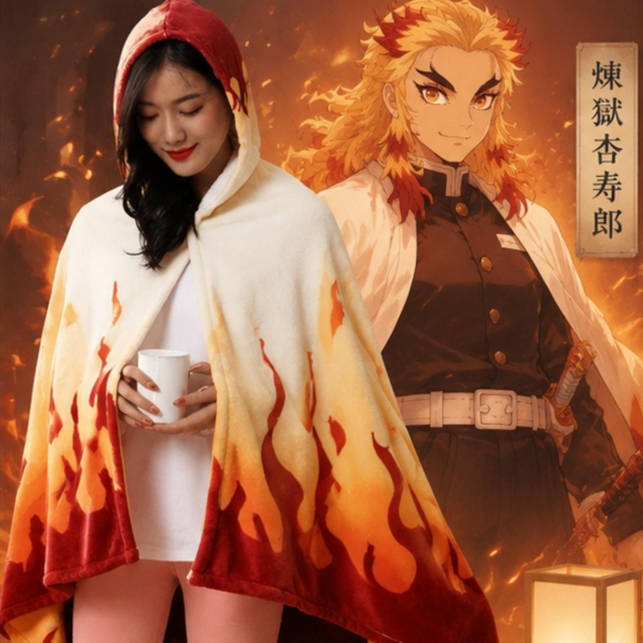 Кавайное одеяло в клетку Kimetsu No Yaiba Cutecore Косплей Товары первой необходимости Пижама Халат Фланель Коллекция Синобу Незуко 100x60cm white