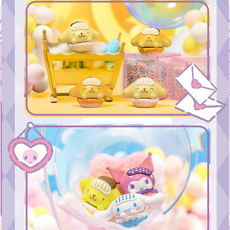 Sanrio Hello Kitty My Melody Kuromi Cinnamoroll Family Cradle Dream Series Kawaii Dolls Blind Box Toys Collection Ornament Gifts