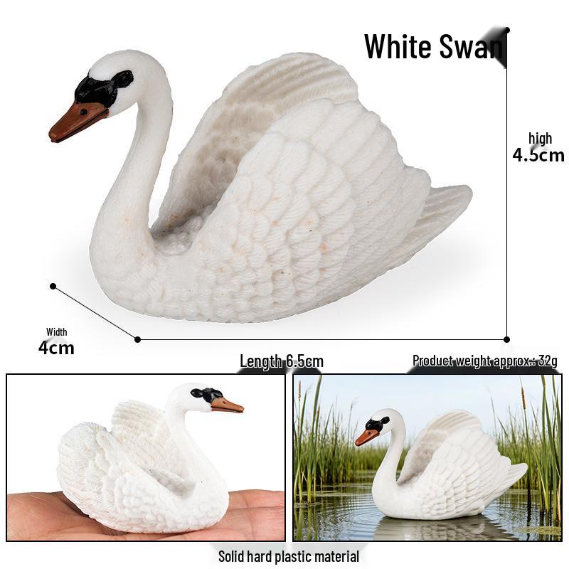 Realistic Farm Animal Models: Big Yellow Duck, Rooster, Turkey, Goose, and Swan