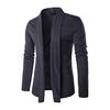 Men S Solid Color Long Sleeve Knit Cardigan No Button