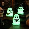 Holiday Ornaments Halloween Luminous Mini Ghost Figurines, Glow in The Dark Cute Creepy Charming Atmosphere Props Miniature Statue for Micro
