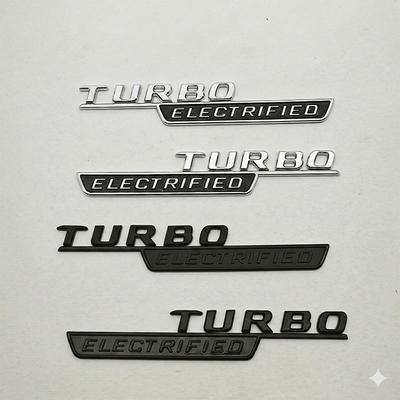 2 STUKS 3D TURBO GEËLECTRIFISEERD Spatbord Badge Embleem Logo Sticker Voor Mercedes Benz AMG W206 C63 Hybride Auto Styling Accessoires