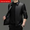 Pierre Cardin Men's Sheepskin Biker Jacket - Plus Velvet, Thick, Autumn/Winter.