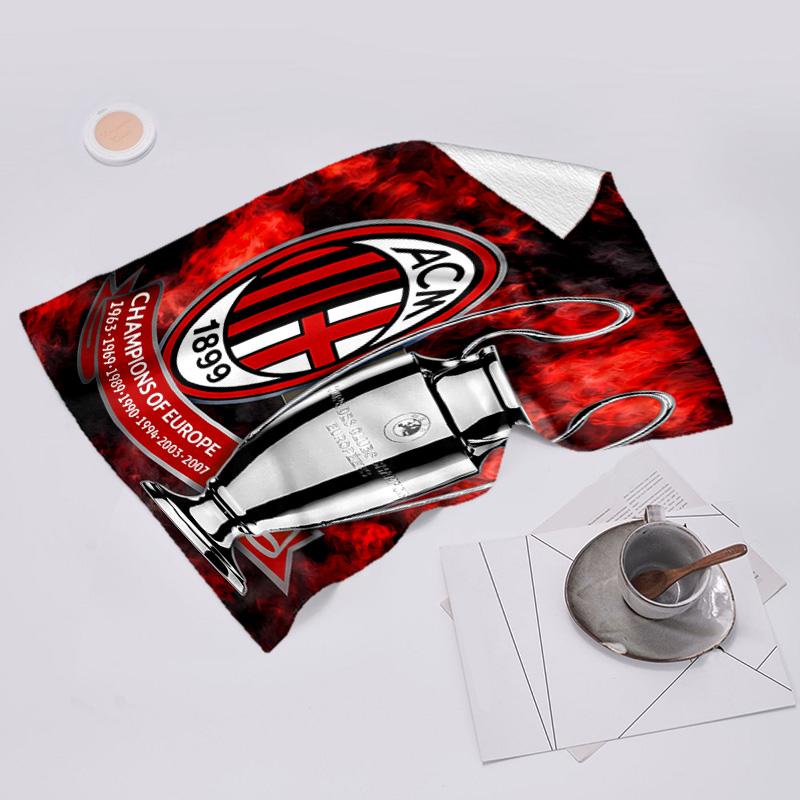 proof beach towel with Associazione Calcio Milan pattern - soft,absorbent,quick-drying,machine washable - perfect for swimming,camping,bathing