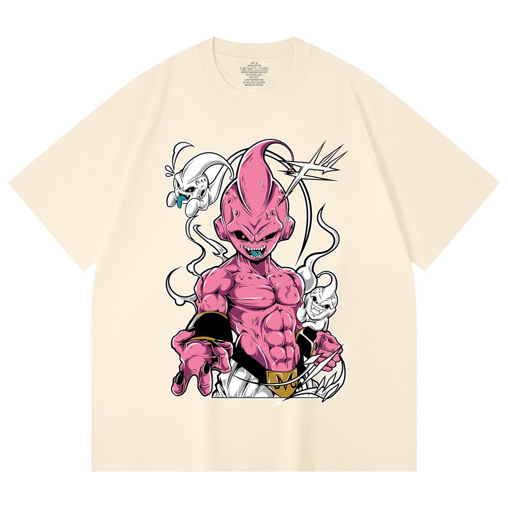 230 Gsm 100% Cotton Dragon Ball V12 Majin Buu Print Unisex Heavy Cotton T Shirt