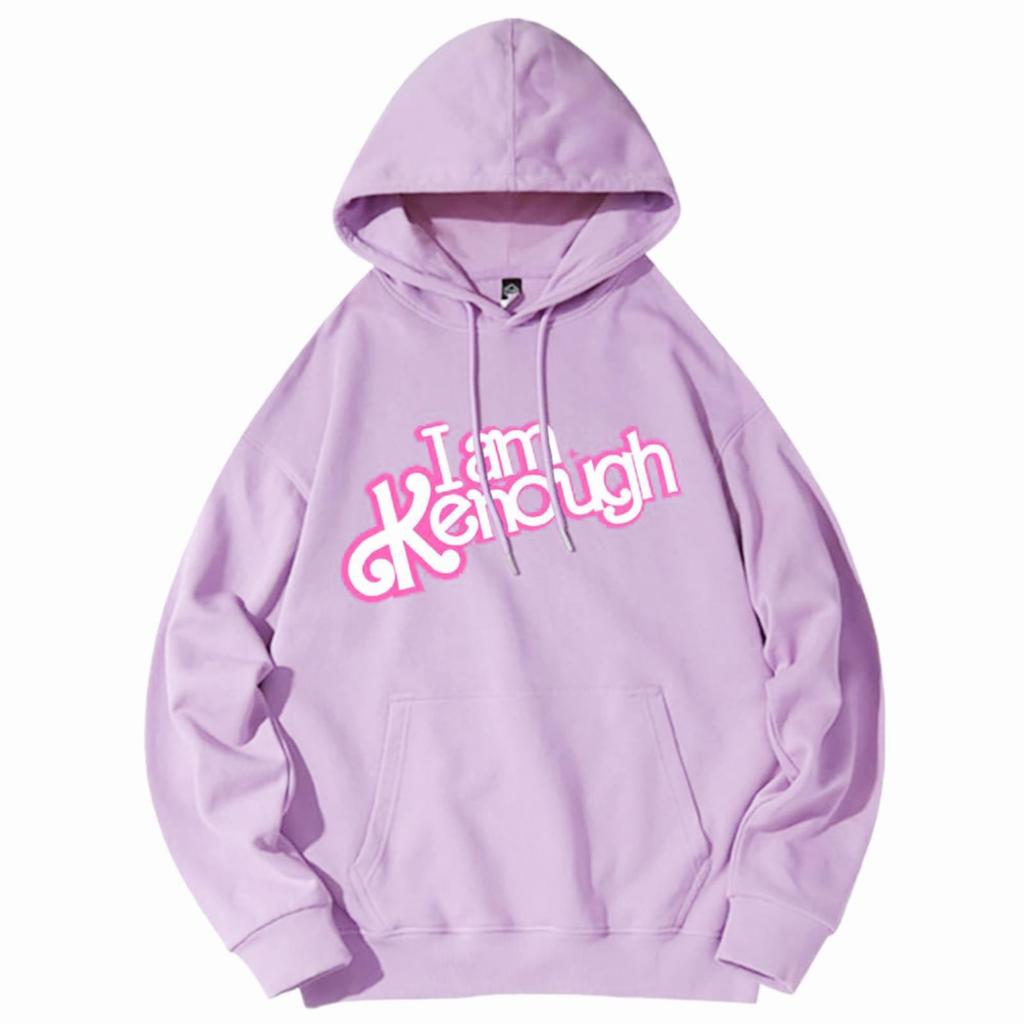 2025 new I Am Kenough letter print hooded loose sweater men's and women's hooded sweater