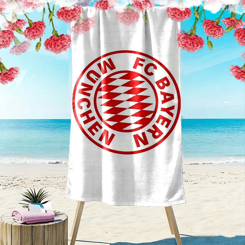 Bayern München3 Print Beach Towel, Large Soft Quick Dry Towel for Beach Camping Swimming
