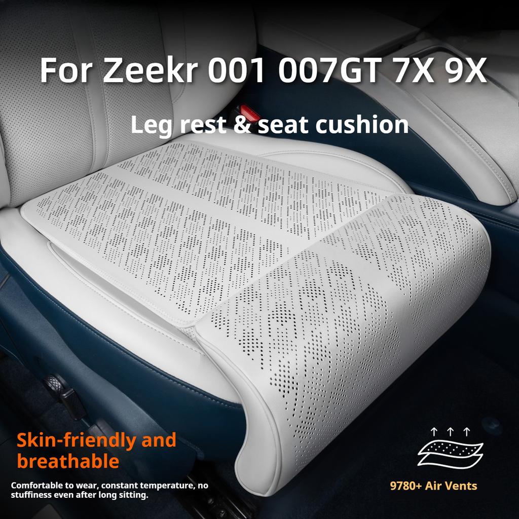For Zeekr 001 007GT 7X 9X Rear Seat Cover Breathable Cushion With Leg Rest Car Interior Accessories