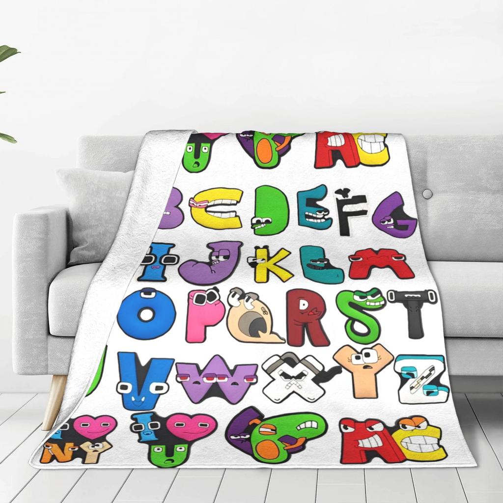 Coperta Copripiumino Alphabet Lore Pile Lettere Calda Coperta Plaid per Camera da Letto Divano Quilt per Camera da Letto