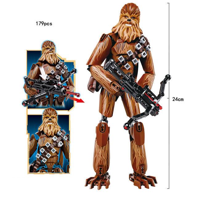 Klocki konstrukcyjne z serii Star Wars z ruchomymi mini figurkami do kreatywnej zabawy dla dzieci
