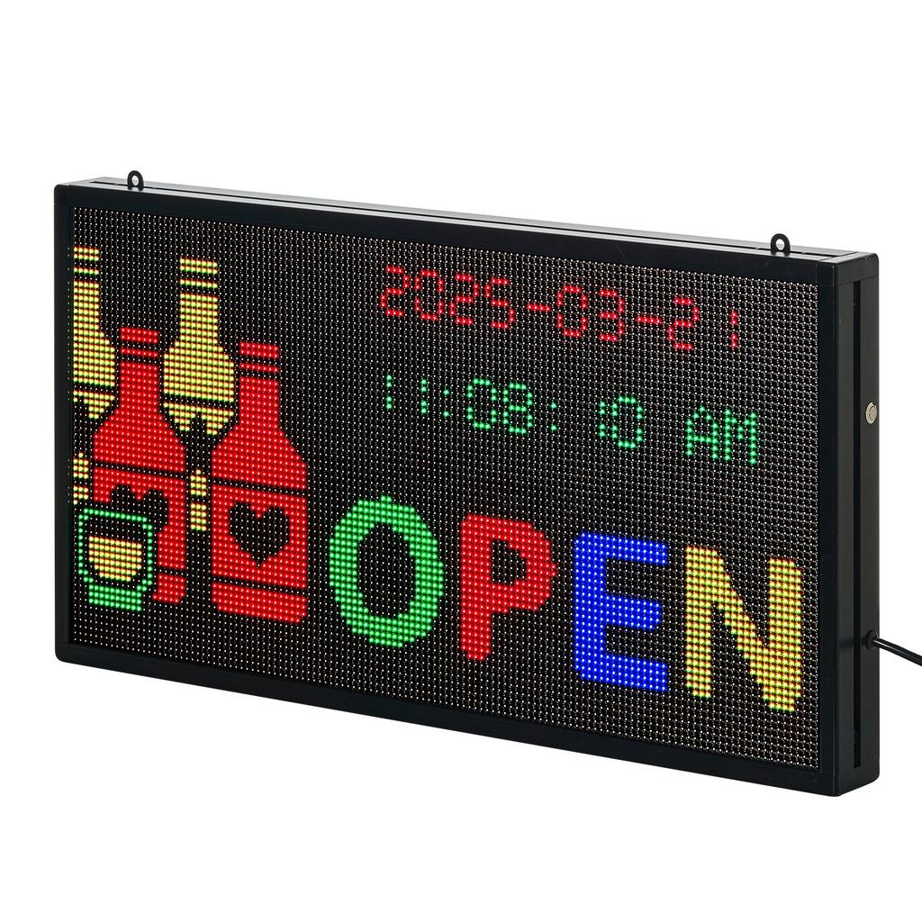 VEVOR Programmable LED Sign, P5 Full Color Flexible Digital Scrolling Panel, DIY Custom Text Pattern GIF Display
