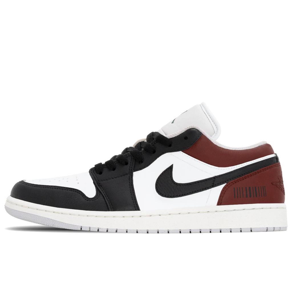 Jordan Air Jordan 1 Abriebfeste Niedrige Vintage Basketballschuhe Herren Schwarz Rot Weiß FQ7687-300(TeamA-)