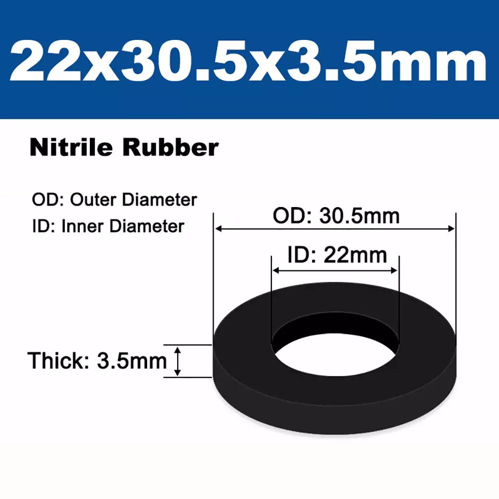 1/8" 1/4" 3/8" 1/2" 3/4" ~ 2" BSP NBR Nitrile Rubber Washing Machine Shower Hose Washers Gaskets SealsWasher Thick 1.4mm-3.5mm