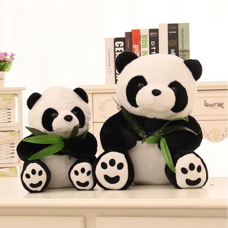 Sevimli Sevimli Ulusal Hazine Dev Panda Peluş Oyuncak Bebek Sevimli Küçük Mini Bebek Kolye Bebek