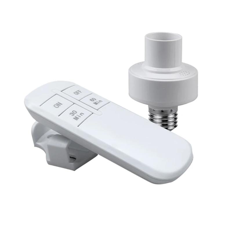 Small E27 Lamp Holder with Remote Timer Scheduling Energy Saving Remote Socket Wireless Light Socket for Home Lighting