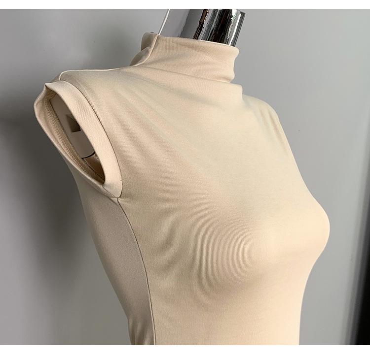 Korean Elegant High-Neck Slim Fit Dress