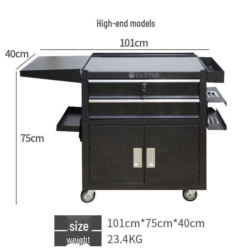Tattoo Tool Cart with Drawer – Portable Roller Workstation Upgrade