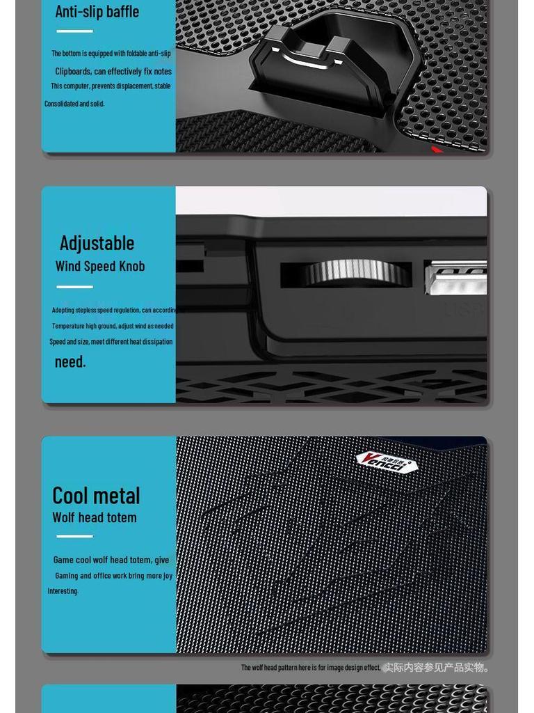 15.6 Inch Silent Gaming Laptop Cooling Stand with Fan