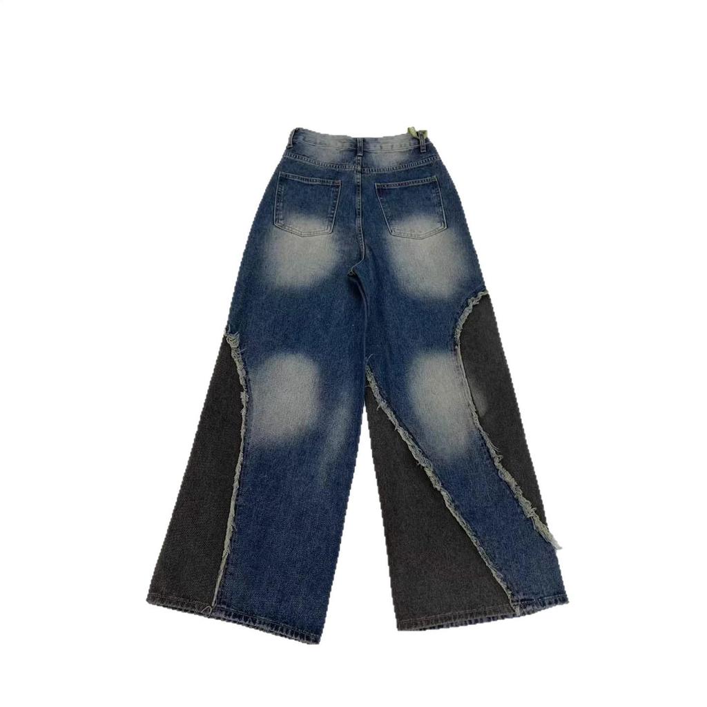 Women's Retro American Street Style Wide-Leg Jeans